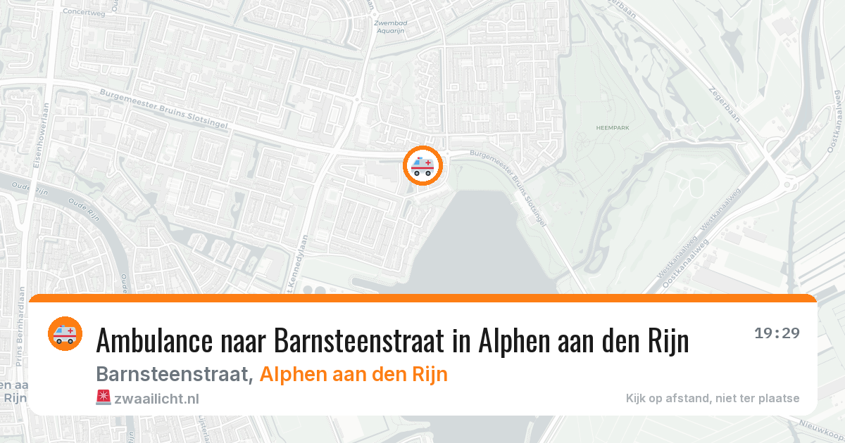 Ambulance naar Barnsteenstraat in Alphen aan den Rijn — 3 jul 2026