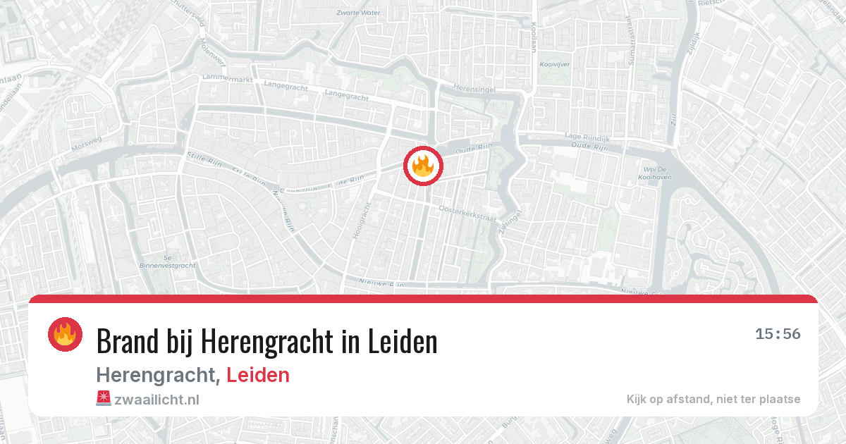 Brand bij Herengracht in Leiden — 5 jul 2026