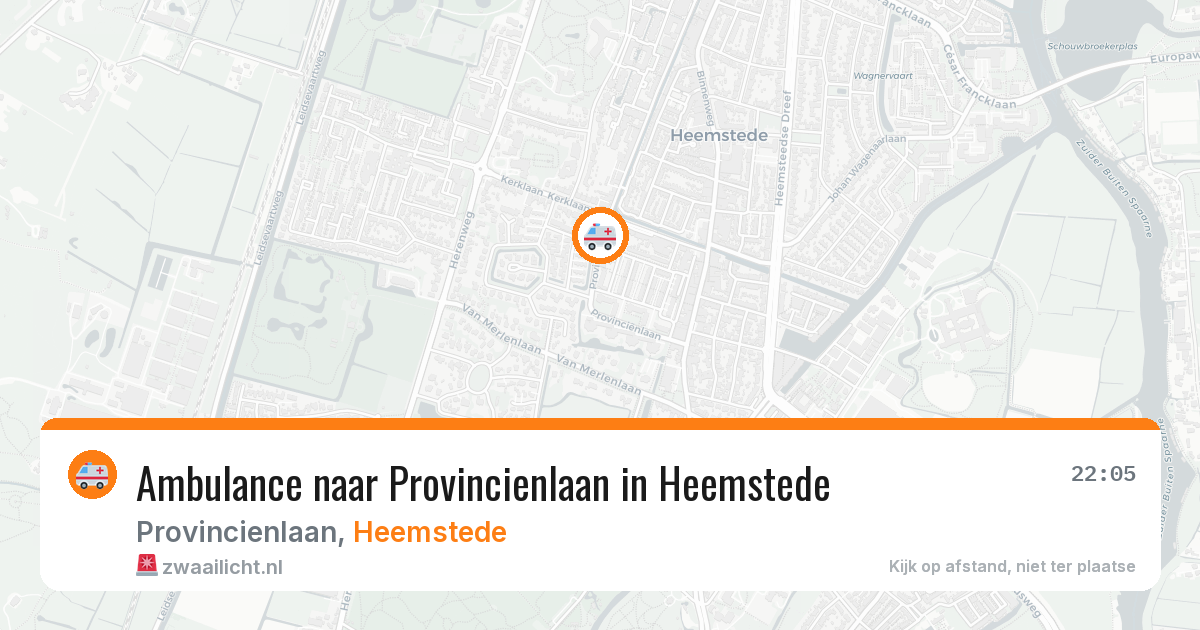 Ambulance naar Provincienlaan in Heemstede — 17 apr 2026