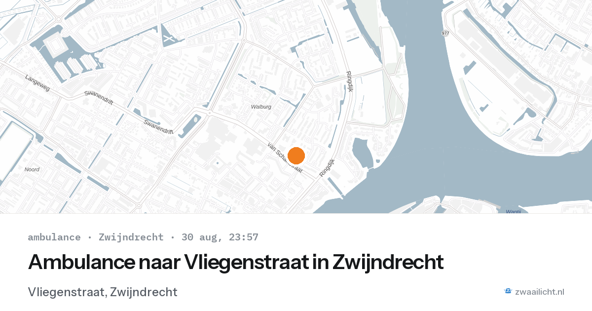 Ambulance naar Vliegenstraat in Zwijndrecht — 30 aug 2026