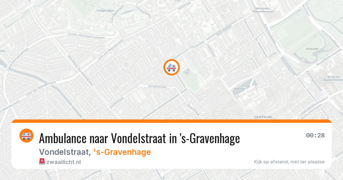 Ambulance naar Vondelstraat in 's-Gravenhage — 30 mei 2026