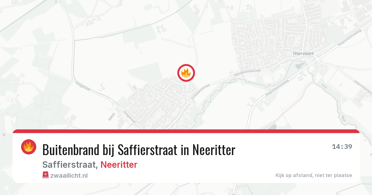 Buitenbrand bij Saffierstraat in Neeritter — 24 jul 2026