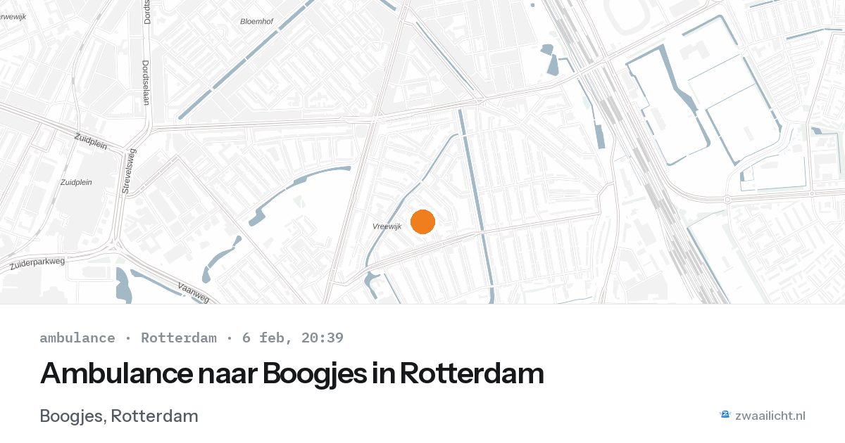 Ambulance naar Boogjes in Rotterdam — 6 feb 2026