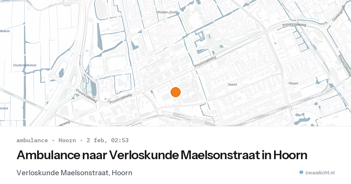Ambulance naar Verloskunde Maelsonstraat in Hoorn — 2 feb 2026
