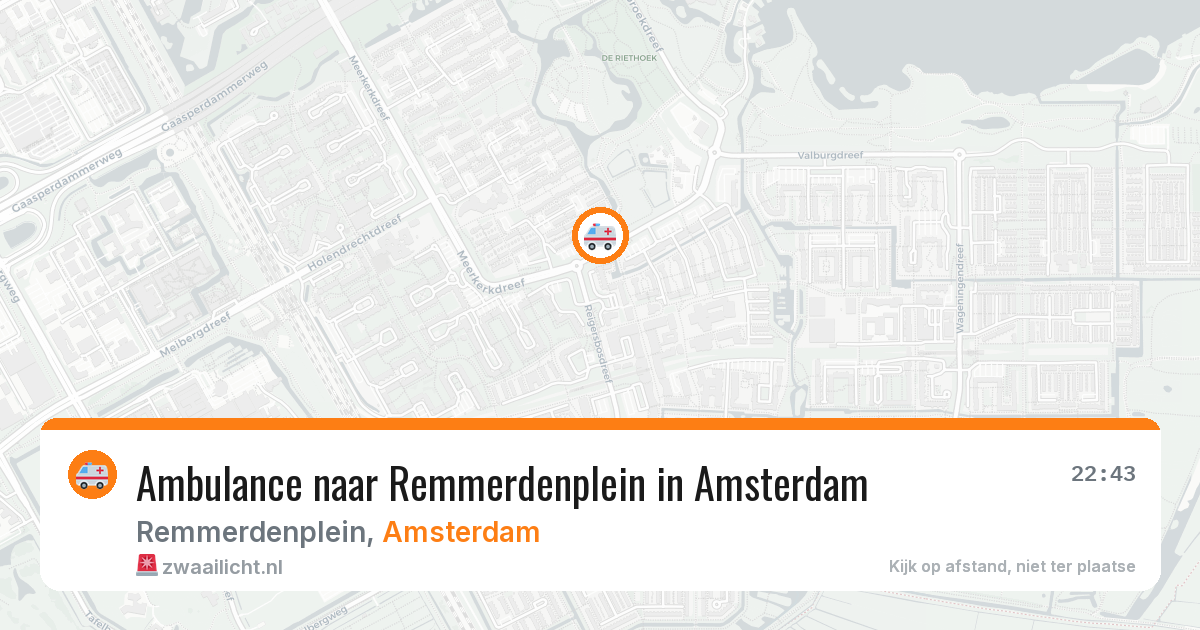 Ambulance naar Remmerdenplein in Amsterdam — 26 jul 2026