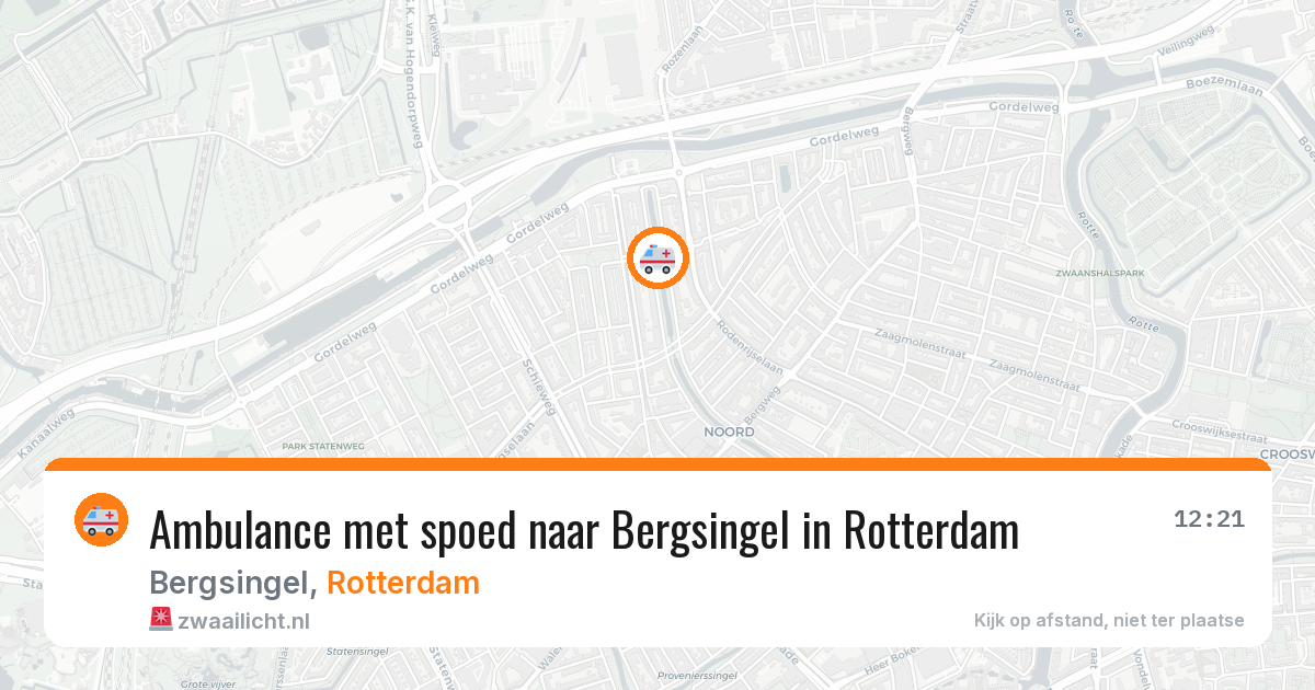 Ambulance met spoed naar Bergsingel in Rotterdam — 10 mrt 2026