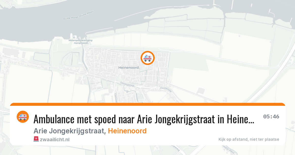 Ambulance met spoed naar Arie Jongekrijgstraat in Heinenoord — 1 jul 2026