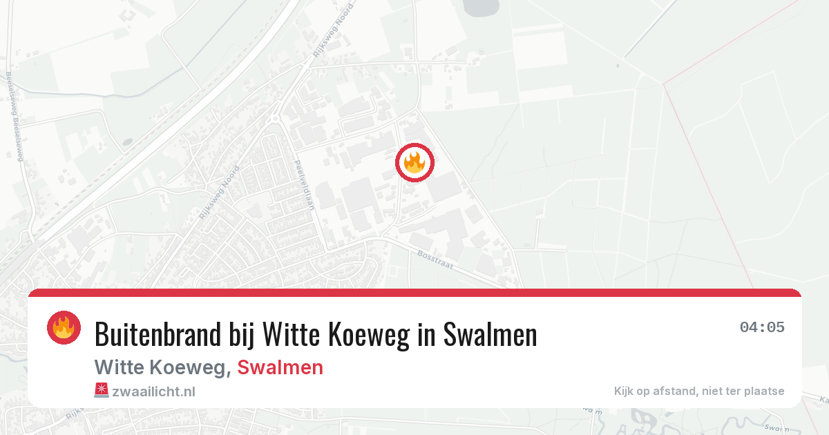 Buitenbrand bij Witte Koeweg in Swalmen — 9 mei 2026