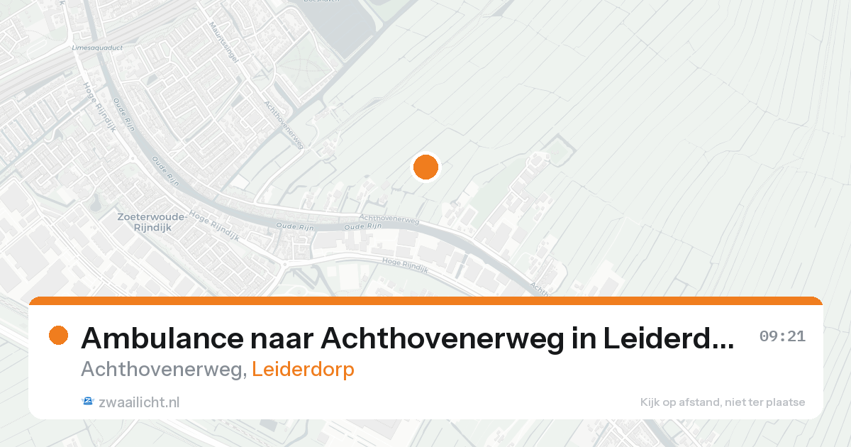 Ambulance naar Achthovenerweg in Leiderdorp — 22 aug 2026