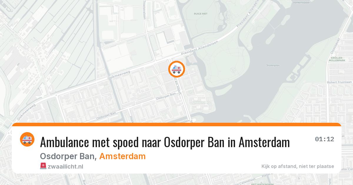 Ambulance met spoed naar Osdorper Ban in Amsterdam — 11 jun 2026