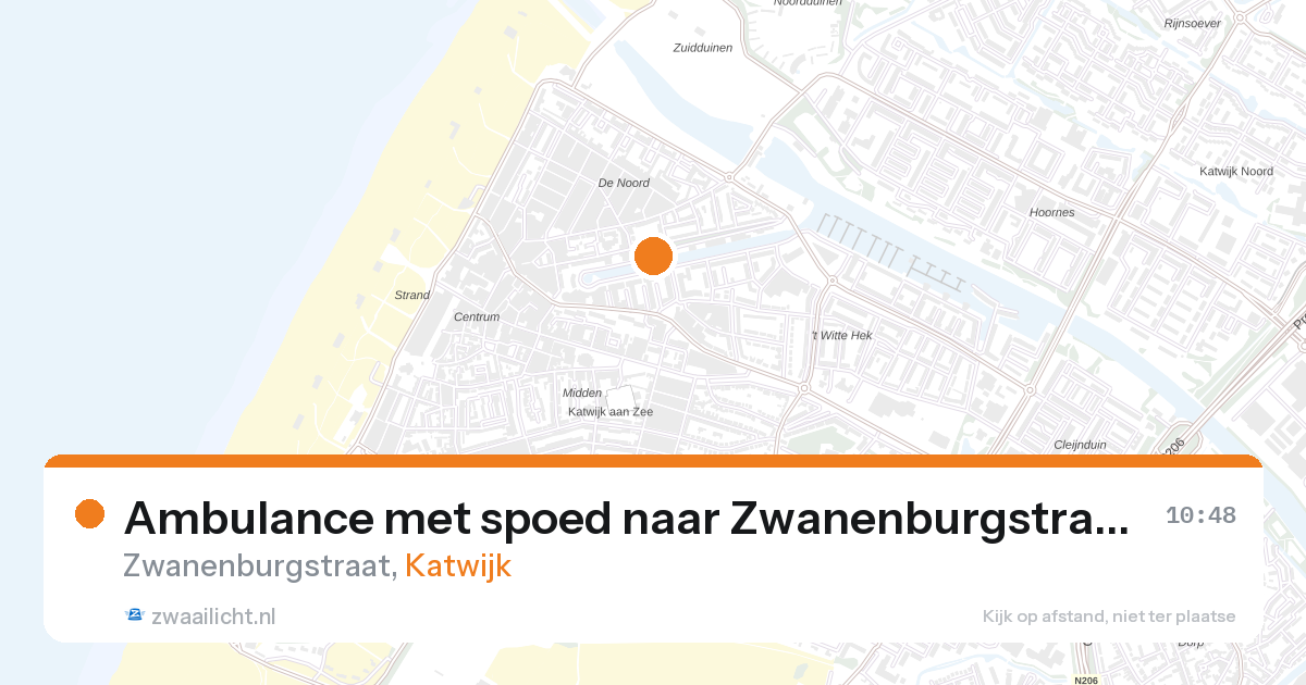 Ambulance met spoed naar Zwanenburgstraat in Katwijk — 31 mrt 2026