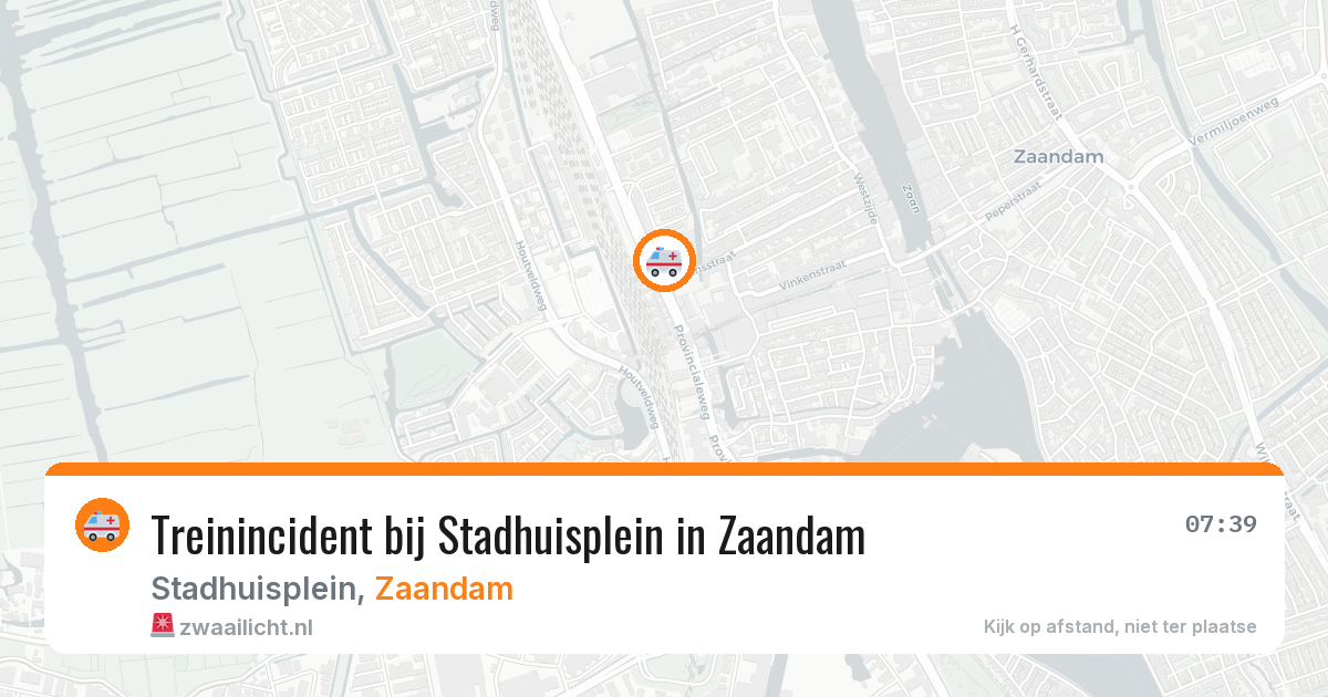 Treinincident bij Stadhuisplein in Zaandam — 5 jul 2026