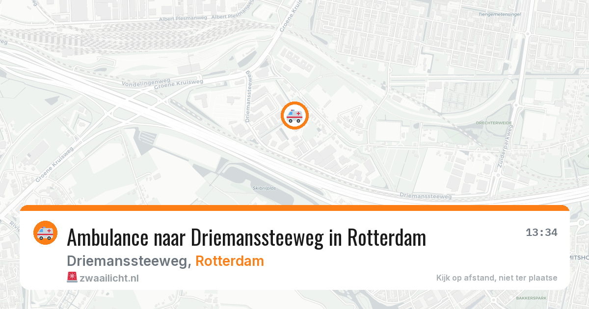 Ambulance naar Driemanssteeweg in Rotterdam — 16 jun 2026