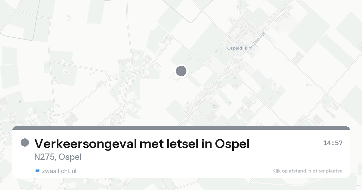 Verkeersongeval met letsel in Ospel — 12 aug 2026