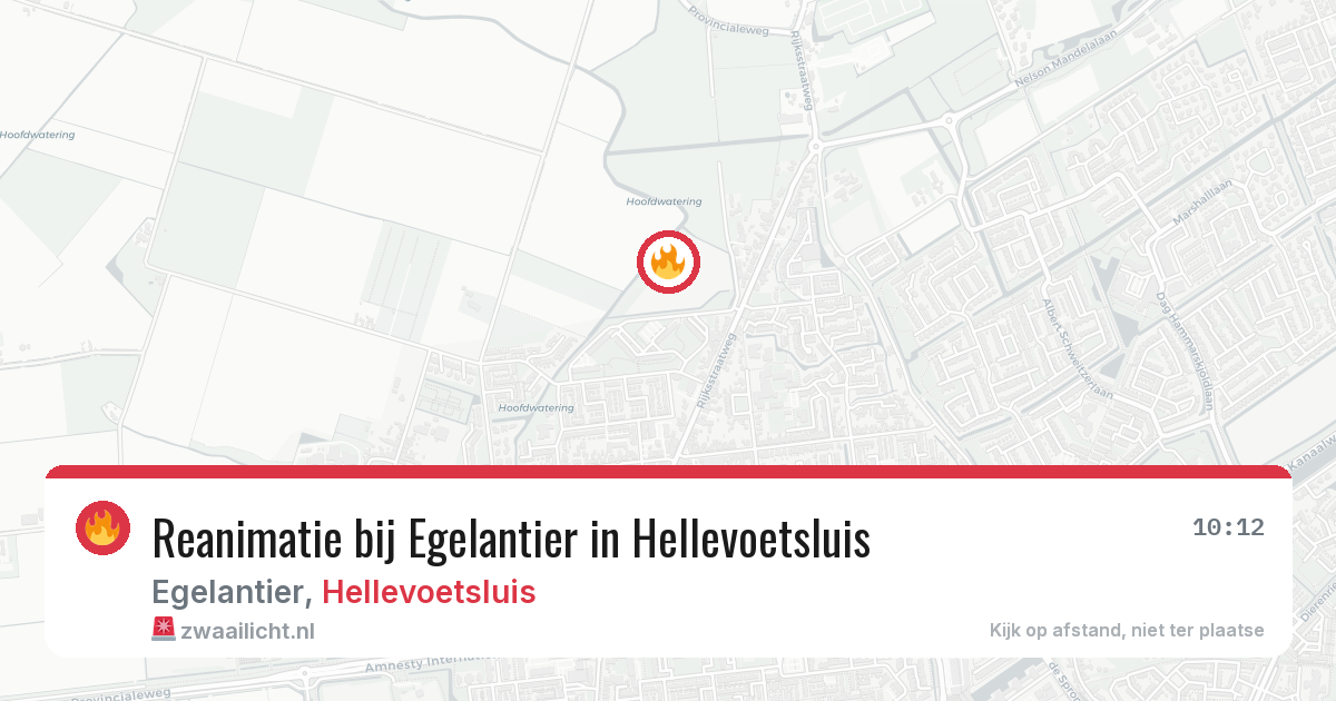 Reanimatie bij Egelantier in Hellevoetsluis — 30 mei 2026