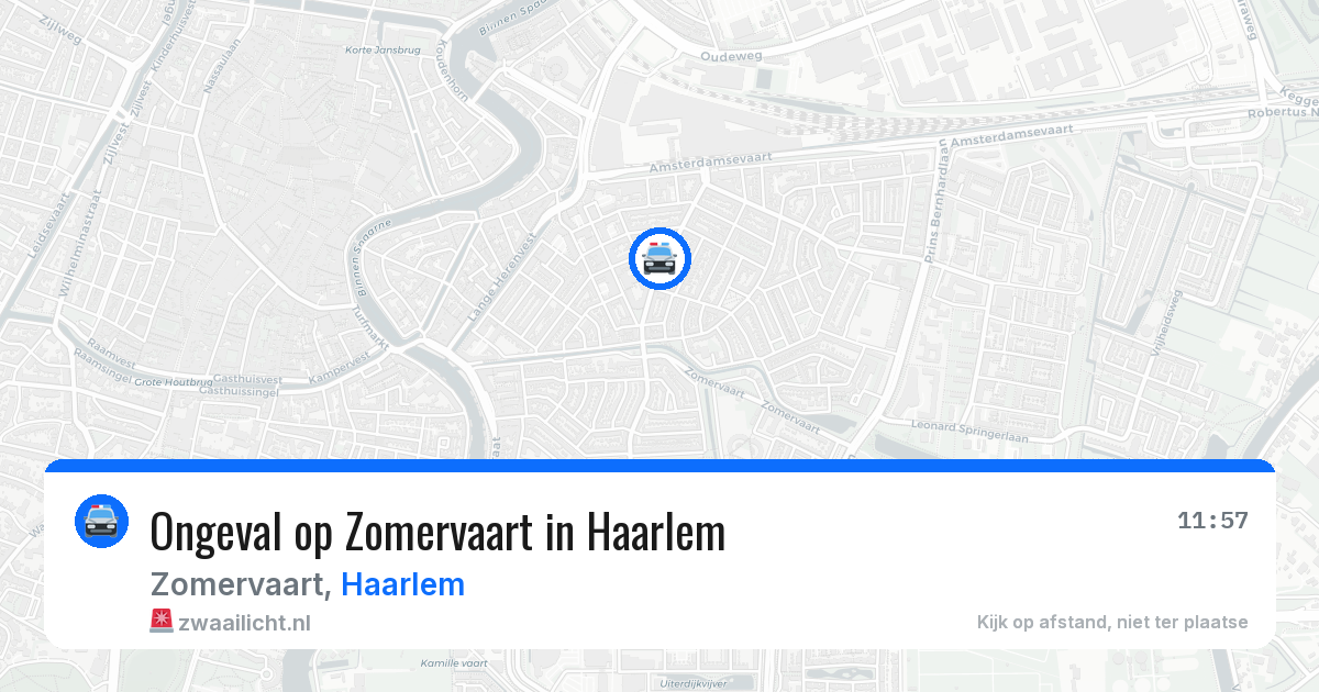 Ongeval op Zomervaart in Haarlem — 10 jul 2026