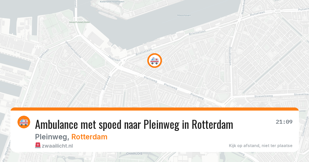 Ambulance met spoed naar Pleinweg in Rotterdam — 15 mrt 2026