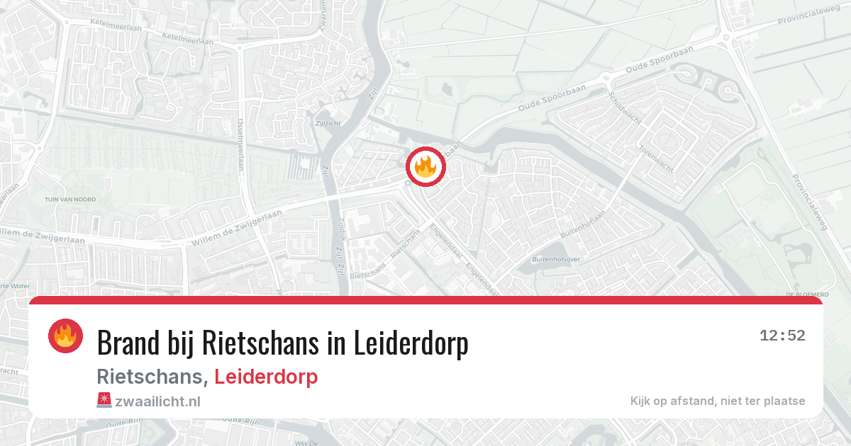 Brand bij Rietschans in Leiderdorp — 12 jul 2026
