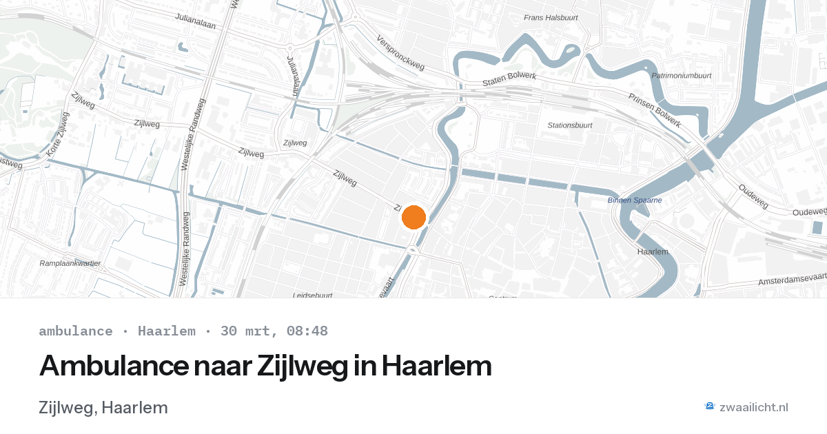 Ambulance naar Zijlweg in Haarlem — 30 mrt 2026