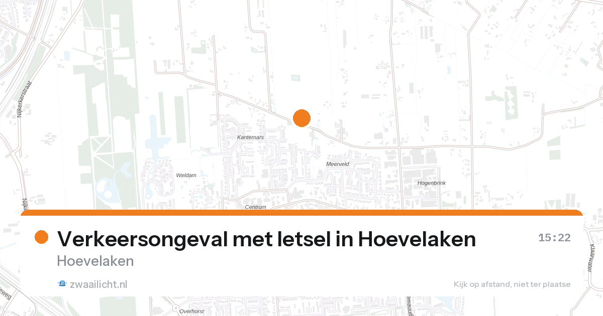 Verkeersongeval met letsel in Hoevelaken — 28 aug 2026