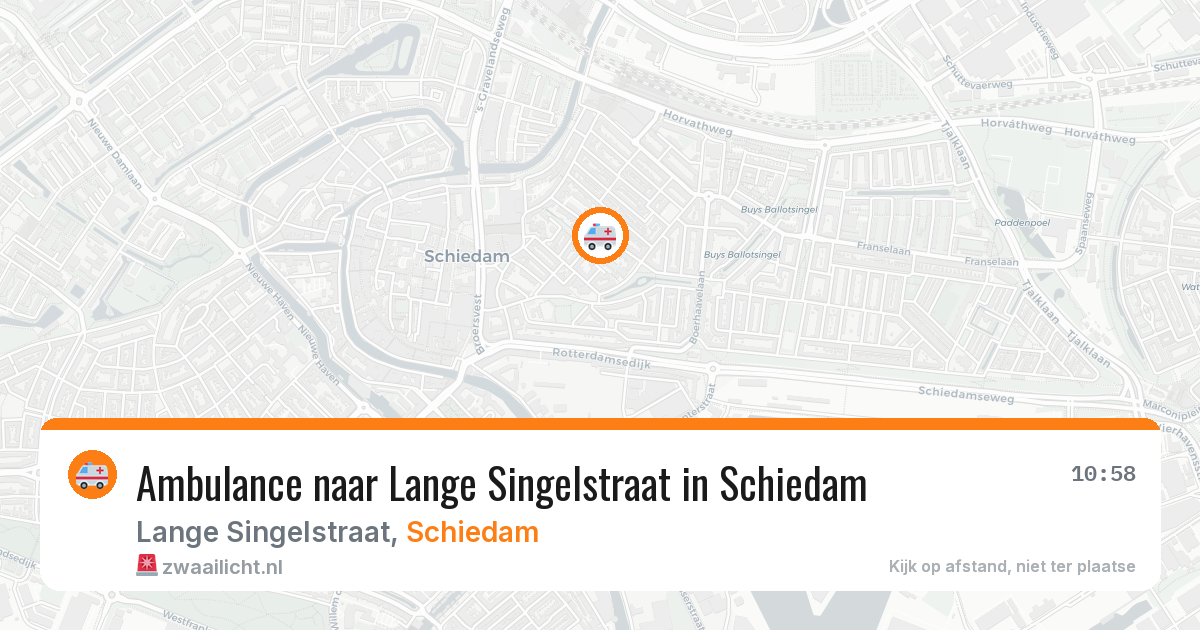 Ambulance naar Lange Singelstraat in Schiedam — 8 jul 2026