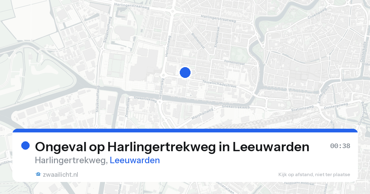 Ongeval op Harlingertrekweg in Leeuwarden — 14 aug 2026