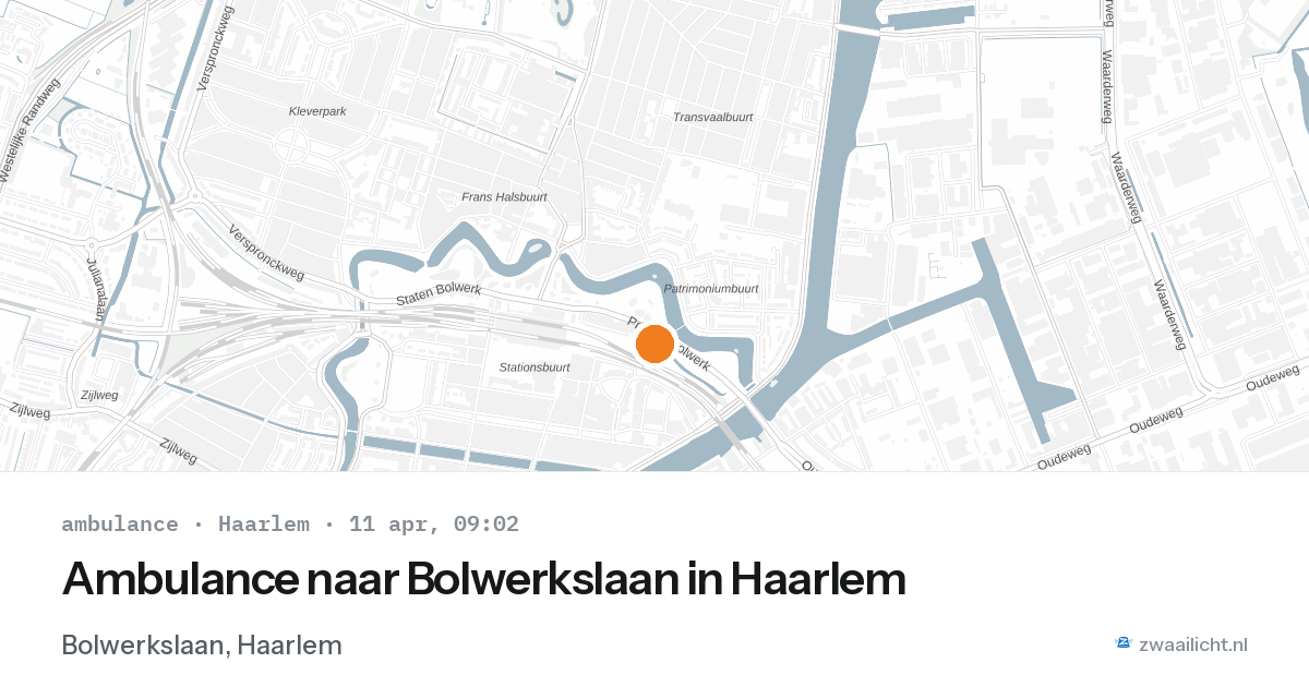 Ambulance naar Bolwerkslaan in Haarlem — 11 apr 2026