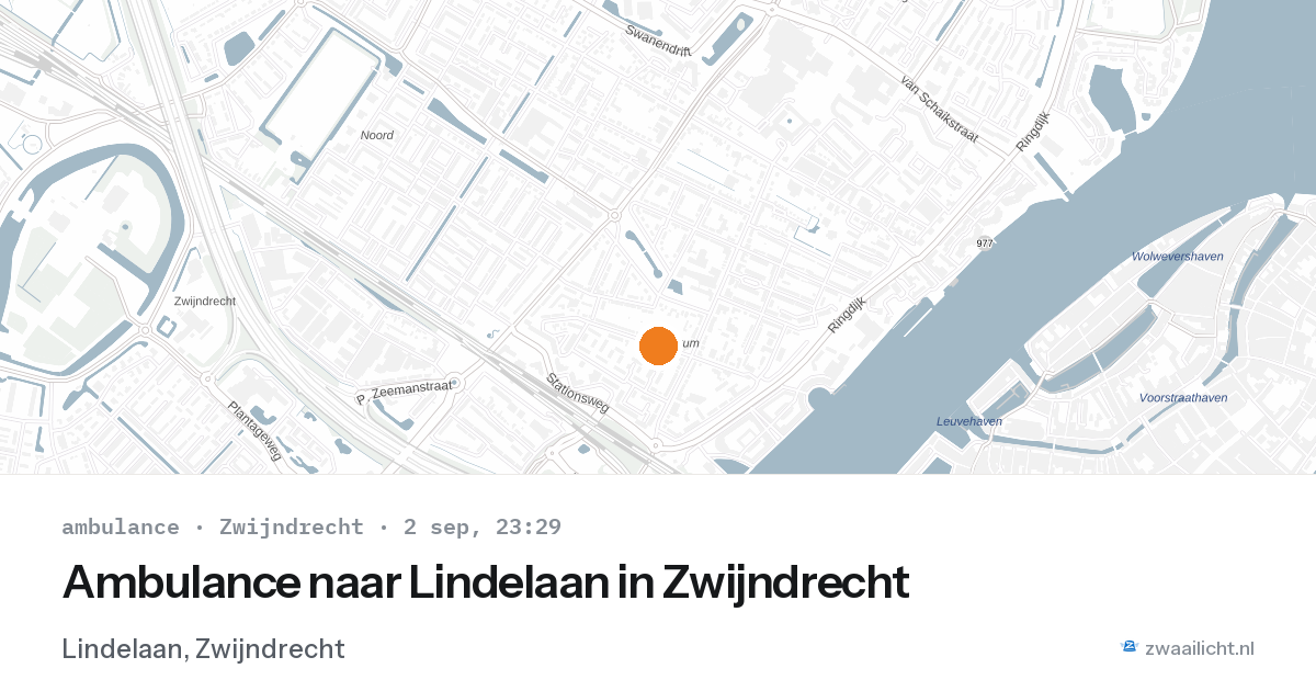 Ambulance naar Lindelaan in Zwijndrecht — 2 sep 2026