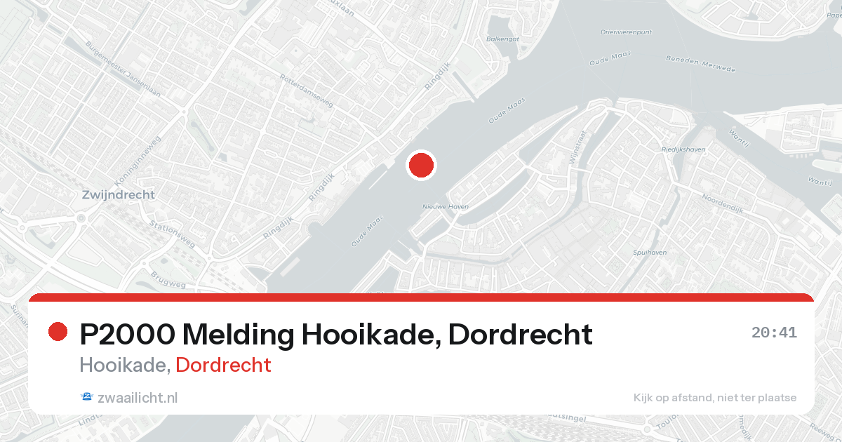 P2000 Melding Hooikade, Dordrecht — 15 aug 2026