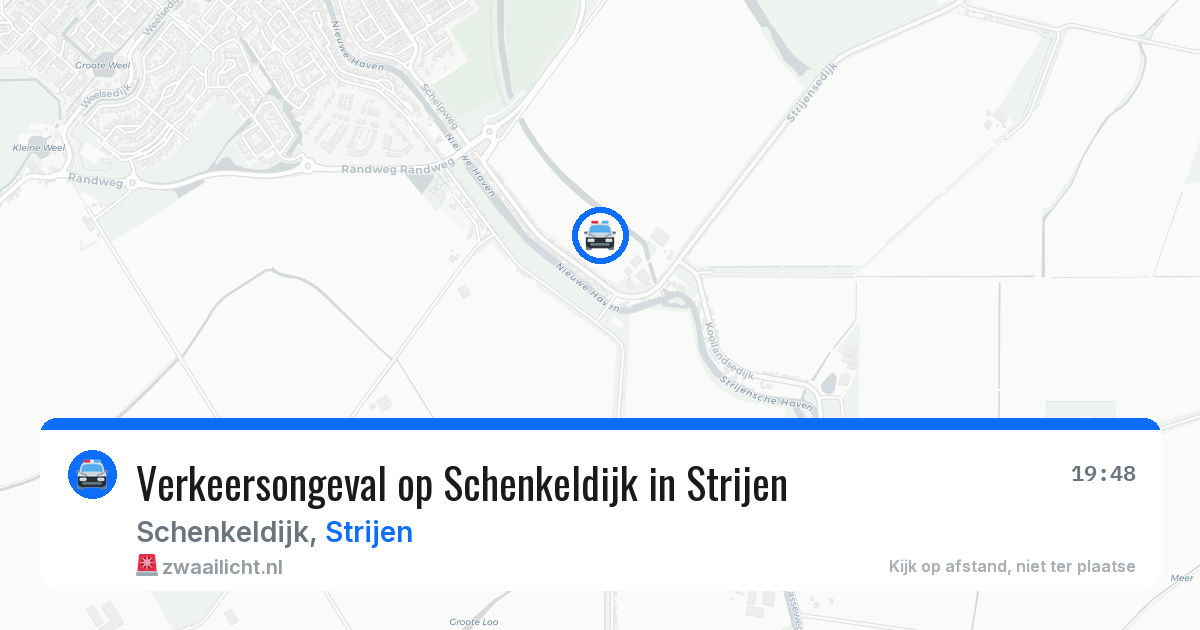 Verkeersongeval op Schenkeldijk in Strijen — 22 mei 2026