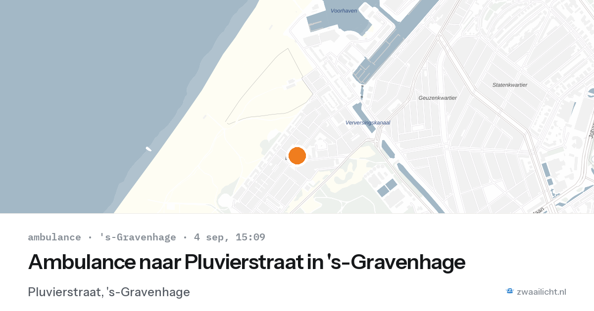 Ambulance naar Pluvierstraat in 's-Gravenhage — 4 sep 2026