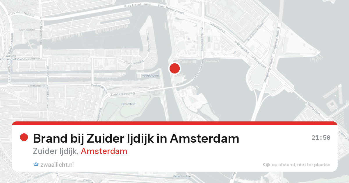 Brand bij Zuider Ijdijk in Amsterdam — 17 jun 2026