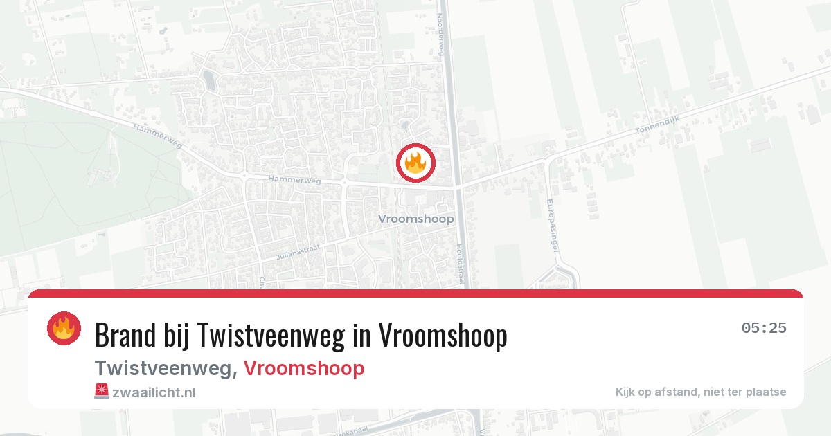 Brand bij Twistveenweg in Vroomshoop — 19 jun 2026