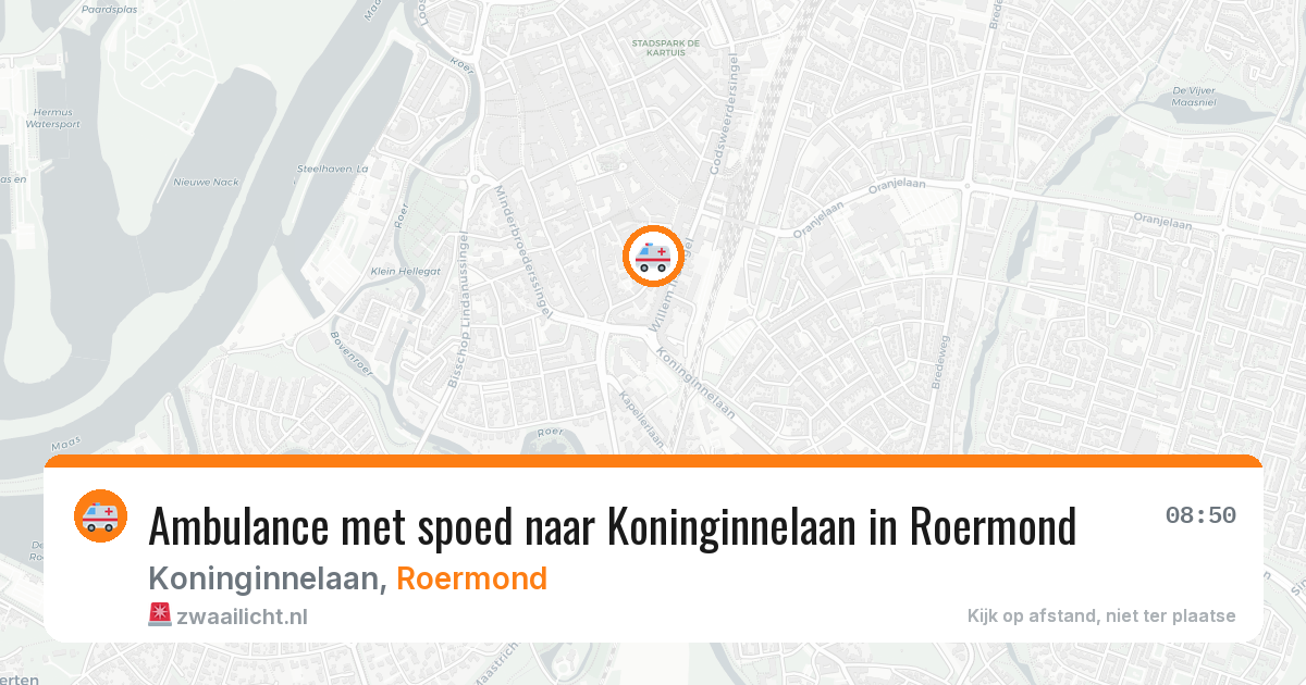 Ambulance met spoed naar Koninginnelaan in Roermond — 21 mrt 2026