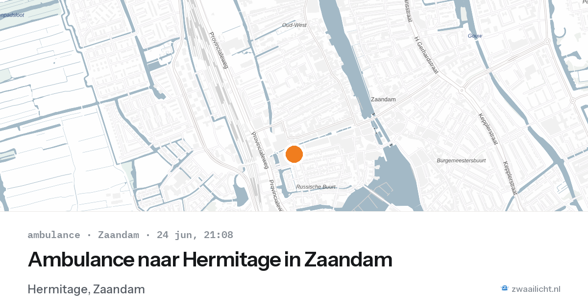 Ambulance naar Hermitage in Zaandam — 24 jun 2026