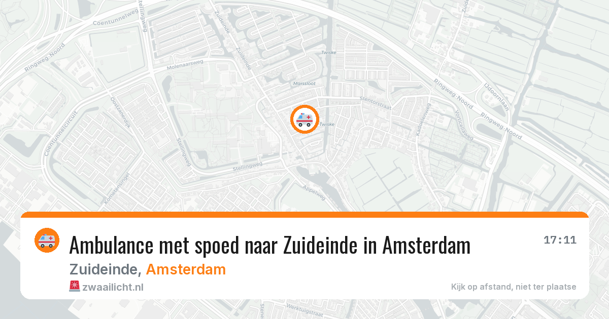 Ambulance met spoed naar Zuideinde in Amsterdam — 31 mei 2026