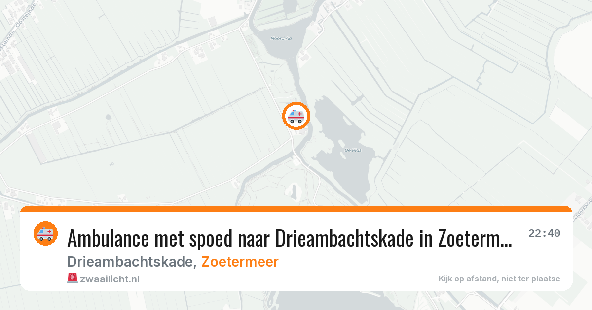 Ambulance met spoed naar Drieambachtskade in Zoetermeer — 10 jul 2026