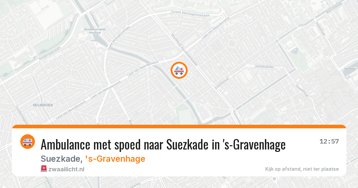 Ambulance met spoed naar Suezkade in 's-Gravenhage — 31 jul 2026