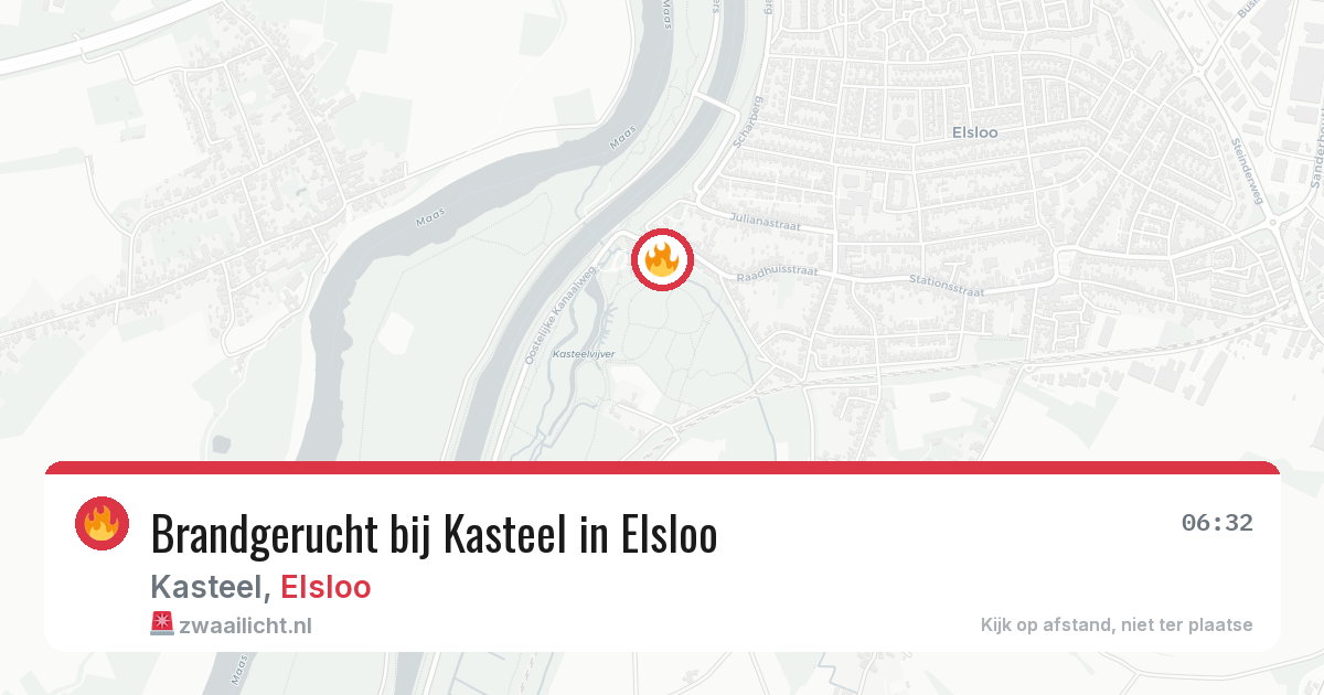 Brandgerucht bij Kasteel in Elsloo — 20 mei 2026