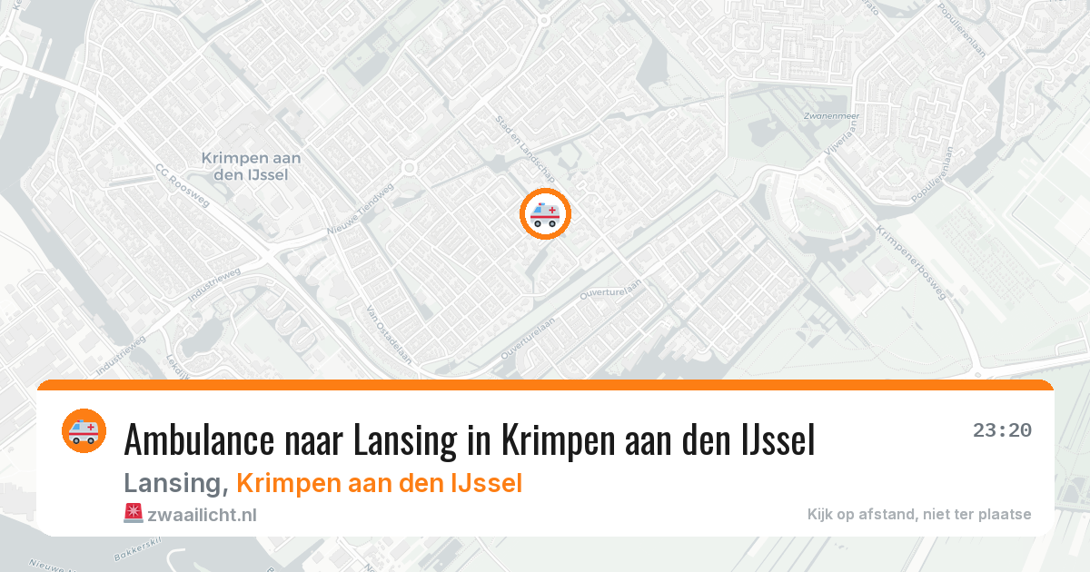 Ambulance naar Lansing in Krimpen aan den IJssel — 18 jul 2026