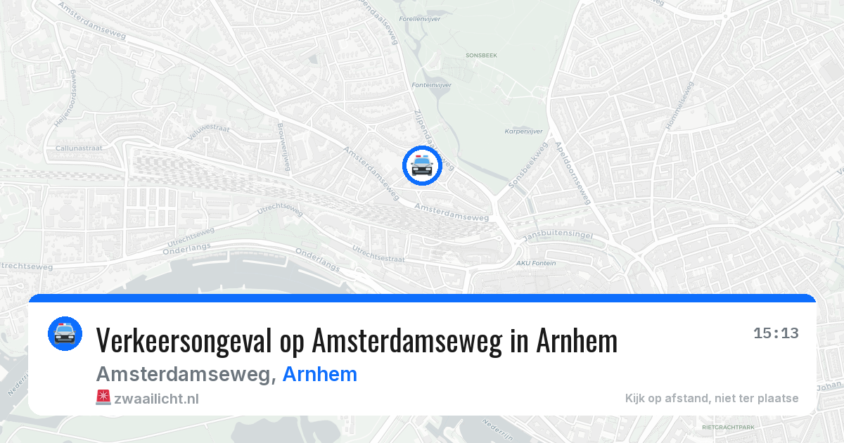 Verkeersongeval op Amsterdamseweg in Arnhem — 27 jan 2026
