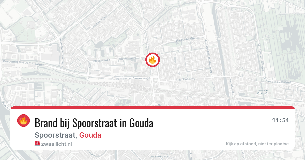 Brand bij Spoorstraat in Gouda — 30 jun 2026