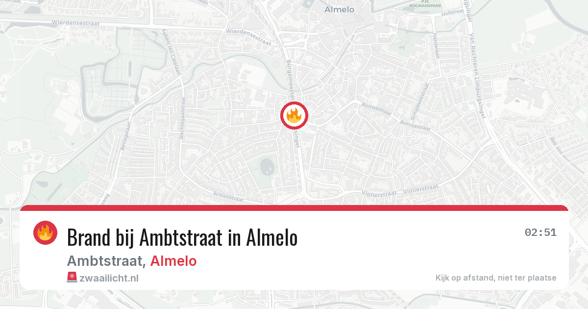 Brand bij Ambtstraat in Almelo — 11 mei 2026