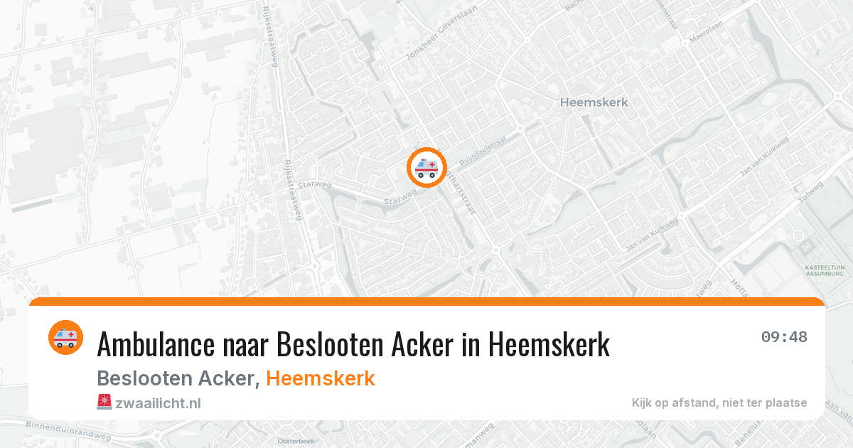 Ambulance naar Beslooten Acker in Heemskerk — 28 mei 2026