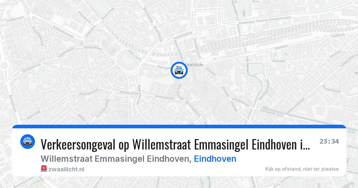 Verkeersongeval op Willemstraat Emmasingel Eindhoven in Eindhoven — 24 apr 2026
