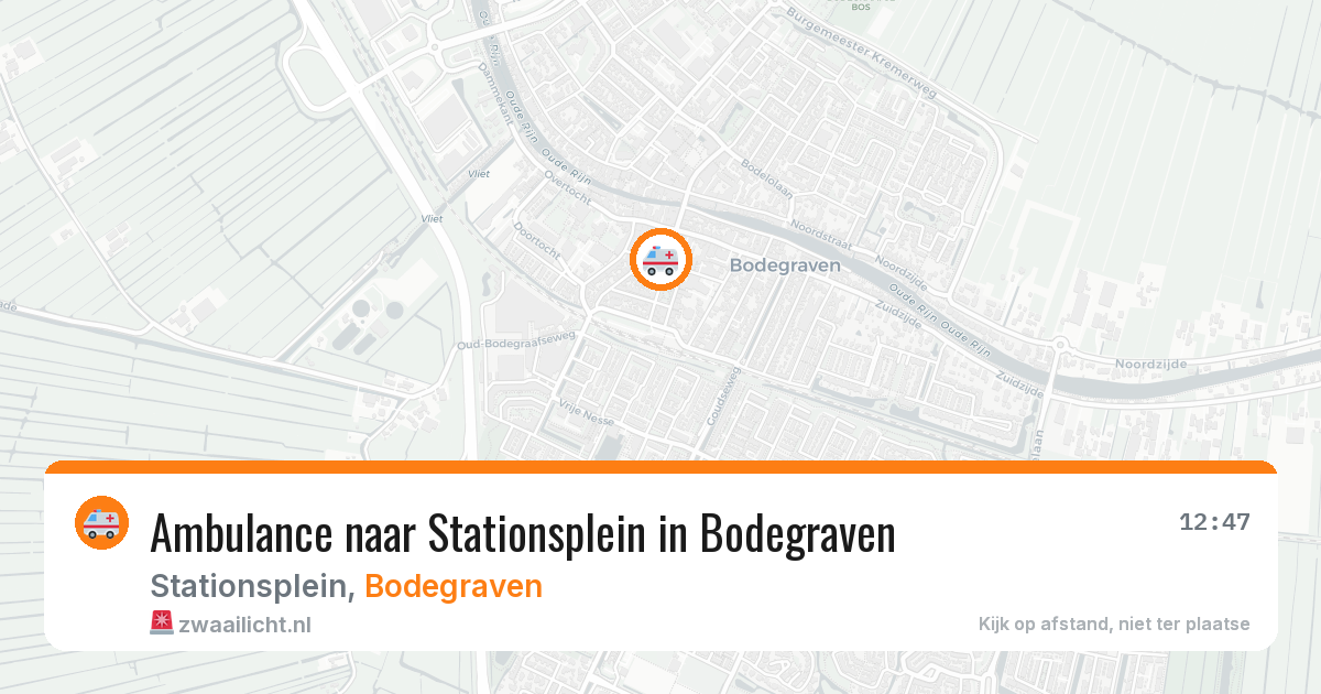 Ambulance naar Stationsplein in Bodegraven — 2 apr 2026