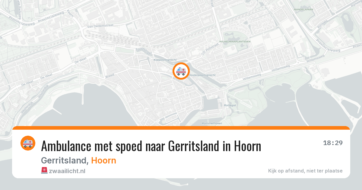 Ambulance met spoed naar Gerritsland in Hoorn — 27 jun 2026