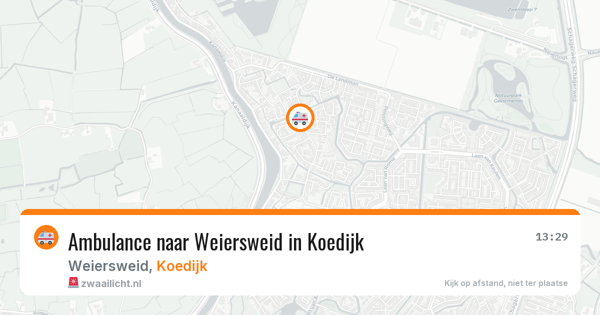 Ambulance naar Weiersweid in Koedijk — 2 aug 2026