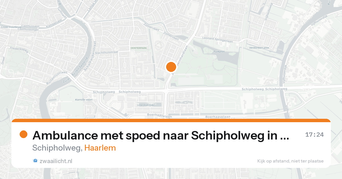 Ambulance met spoed naar Schipholweg in Haarlem — 20 aug 2026