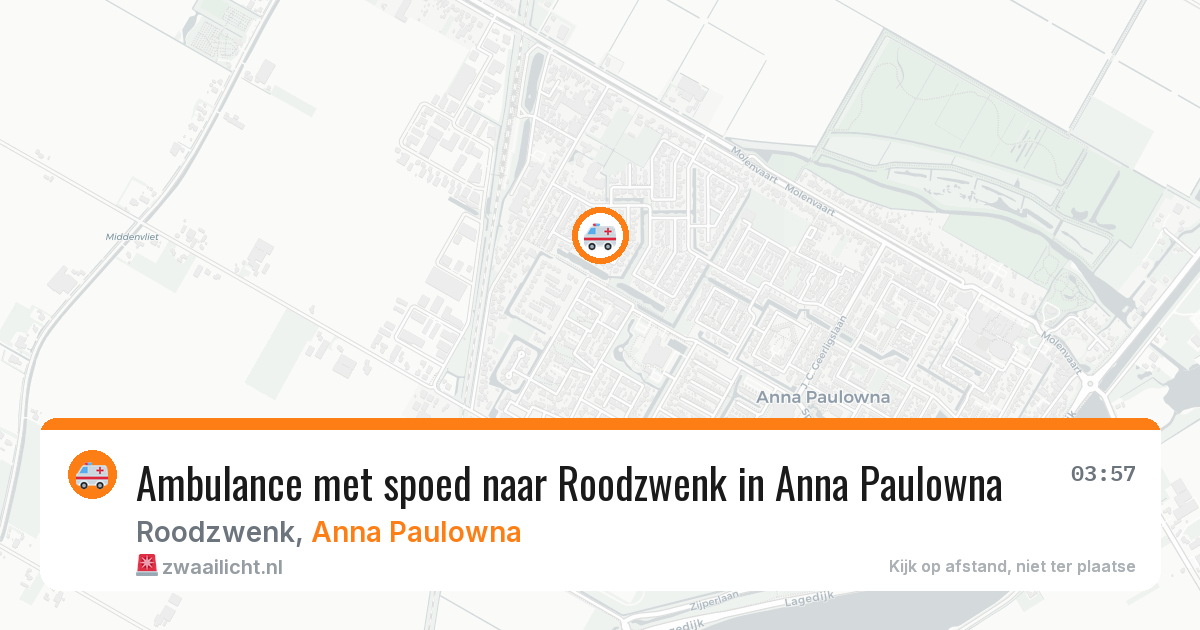 Ambulance met spoed naar Roodzwenk in Anna Paulowna — 13 aug 2026